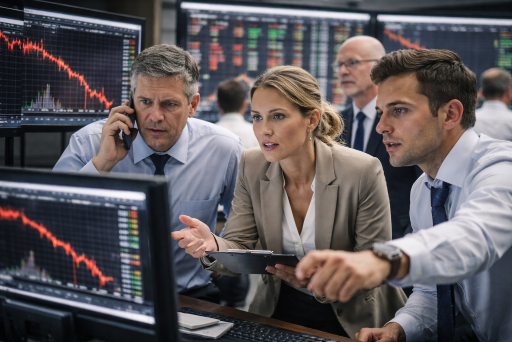 Dow falls from record high as AI chip selloff drags Wall Street lower