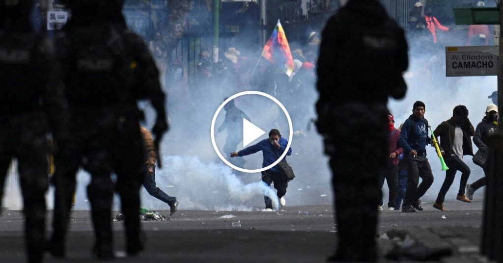The Police Clash with Anti-Government Protesters in Bolivia