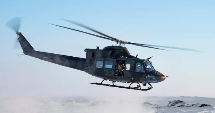 Military helicopter flyover taking place in Edmonton during fallen EMS memorial – Edmonton