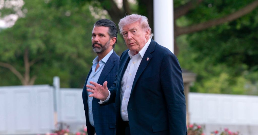 President Trump won’t attend son Donald Trump Jr.’s wedding, citing responsibilities in Washington