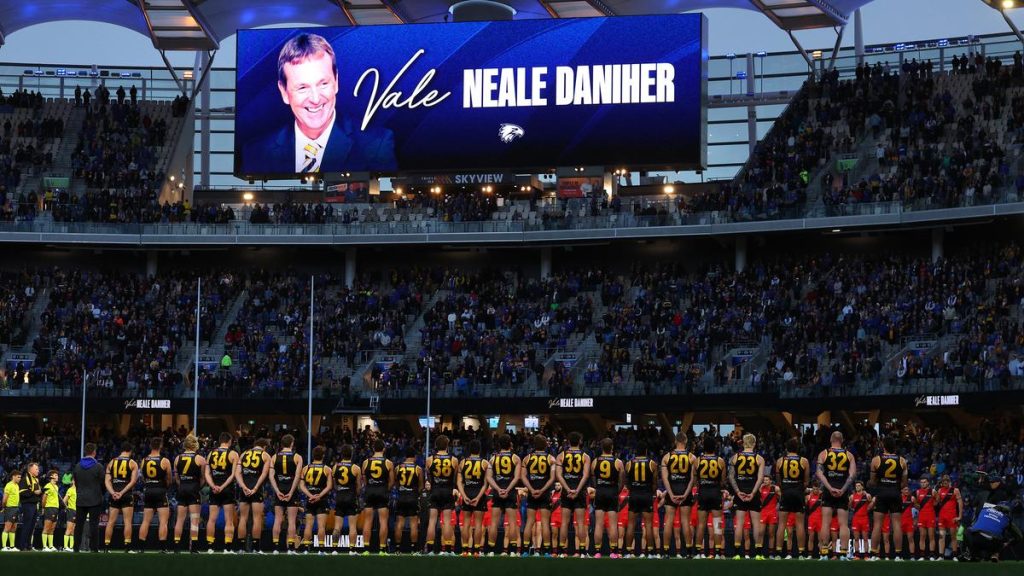 Neale Daniher: West Coast Eagles pay tribute to MND ambassador with pre-game silence