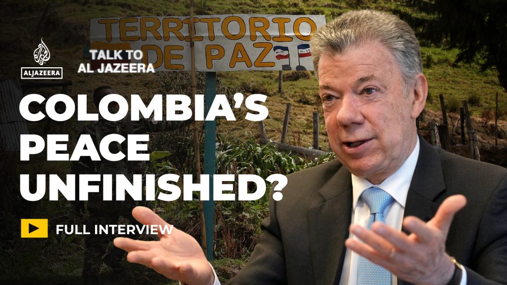 Juan Manuel Santos on Colombia’s peace process, 10 years on | Politics