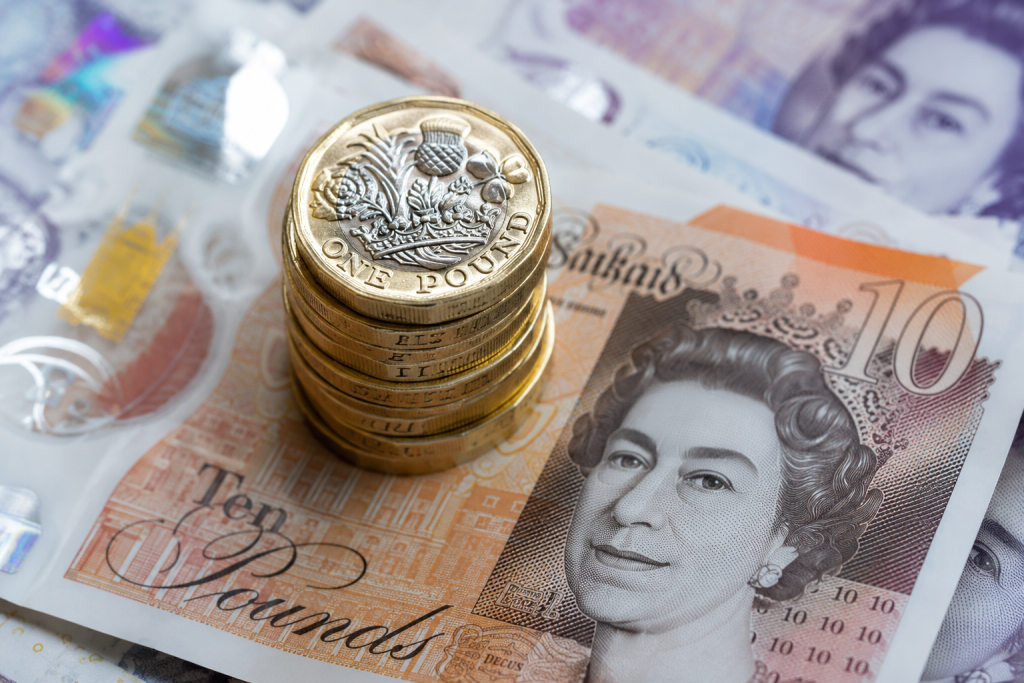 Sterling falls as UK inflation eases and dollar strengthens