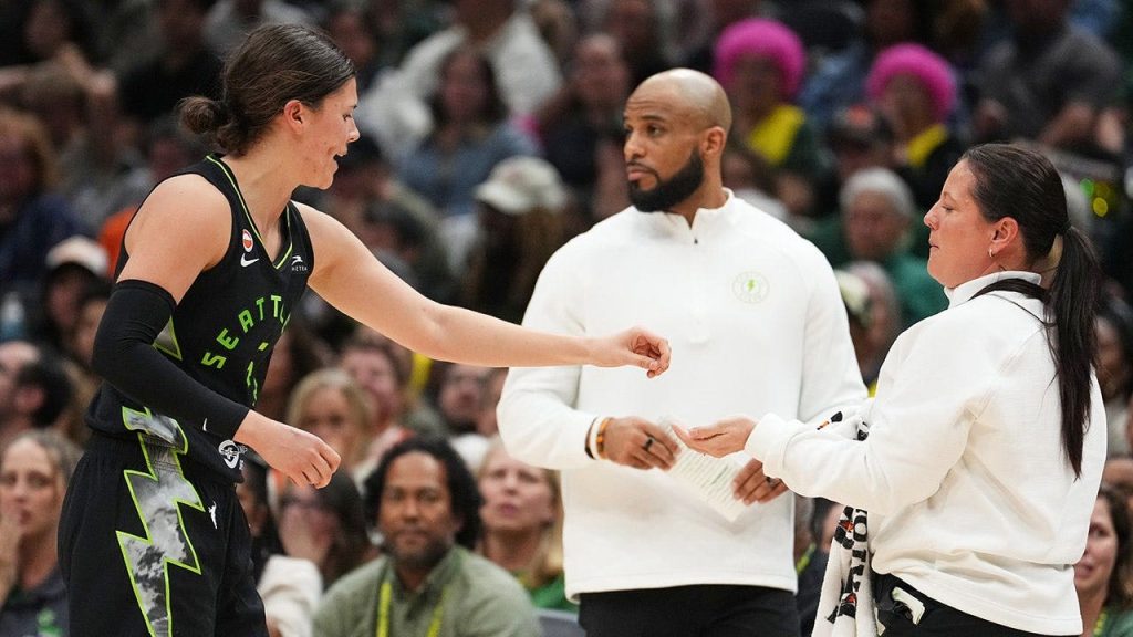 WNBA guard Jade Melbourne chips tooth after her face hits the court