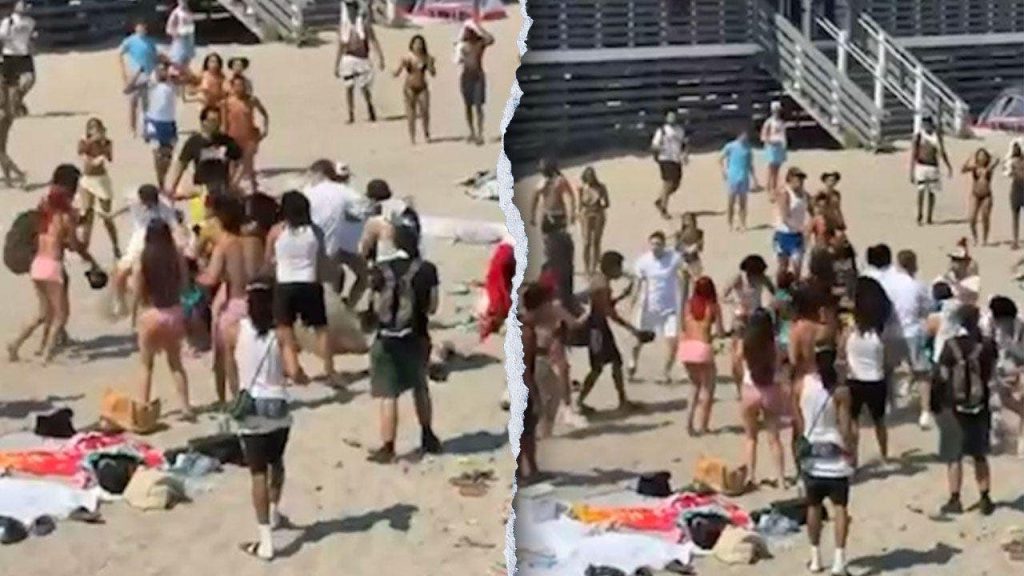 Beach day turns bloody as 3 are stabbed while hundreds of teens pack sand