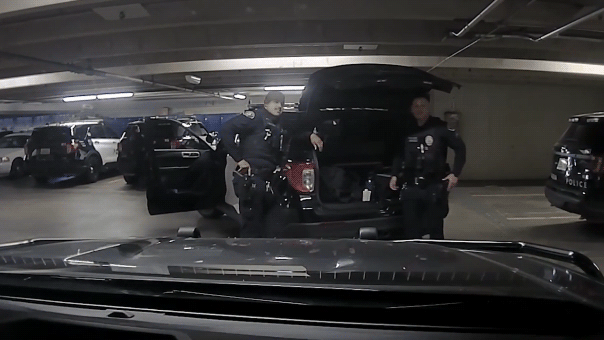 Pasadena police release video of officer getting shot during ‘horseplay’