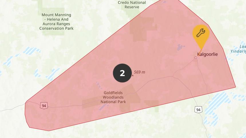 Power outage affecting about 16,000 homes and businesses in the Goldfields