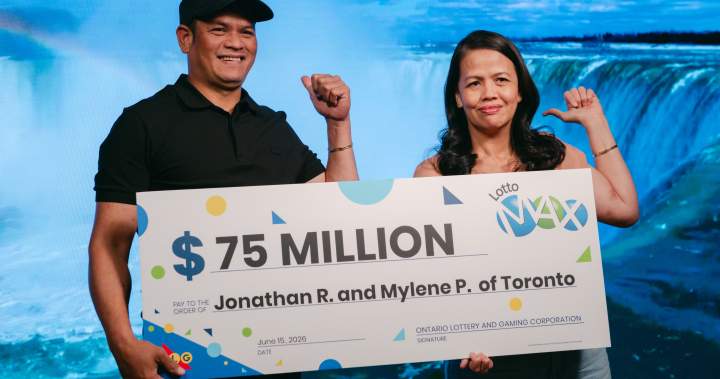 Siblings become first brother-sister duo to win $75M Lotto Max jackpot with OLG – Toronto