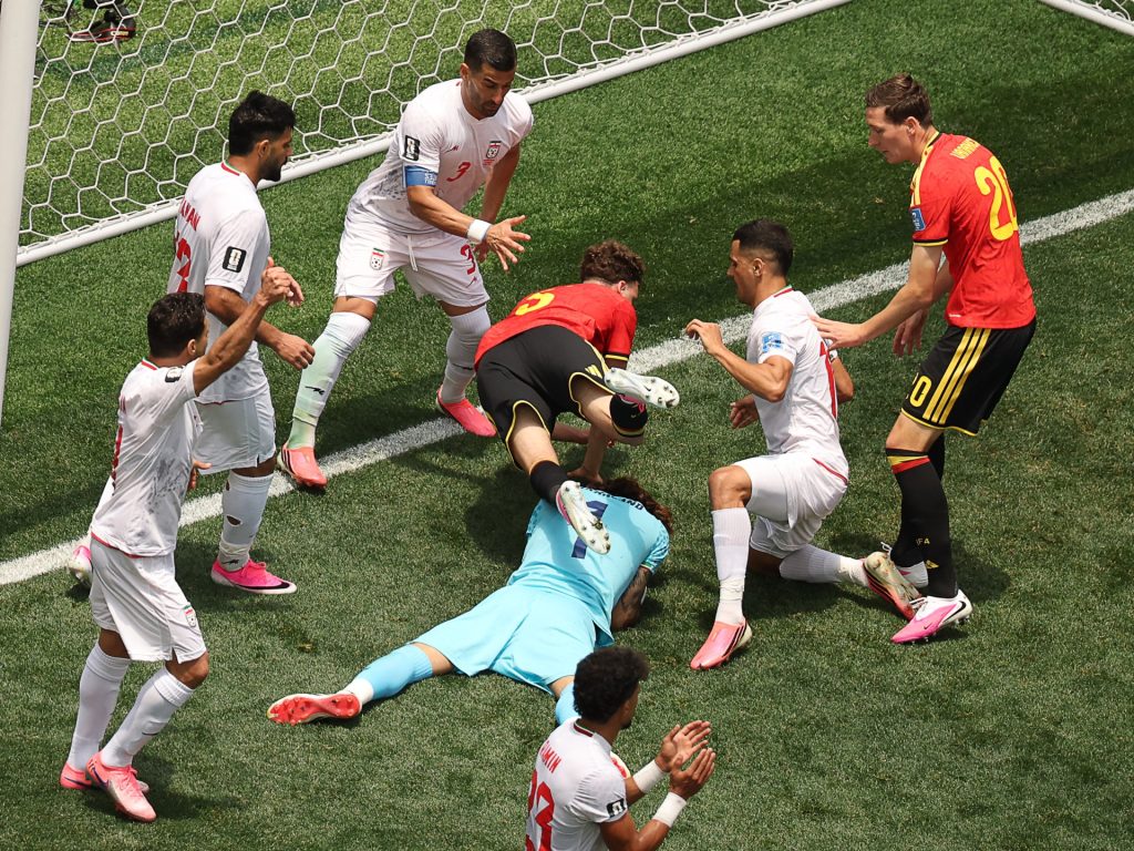 Belgium see red in goalless World Cup draw with Iran in Los Angeles | World Cup 2026