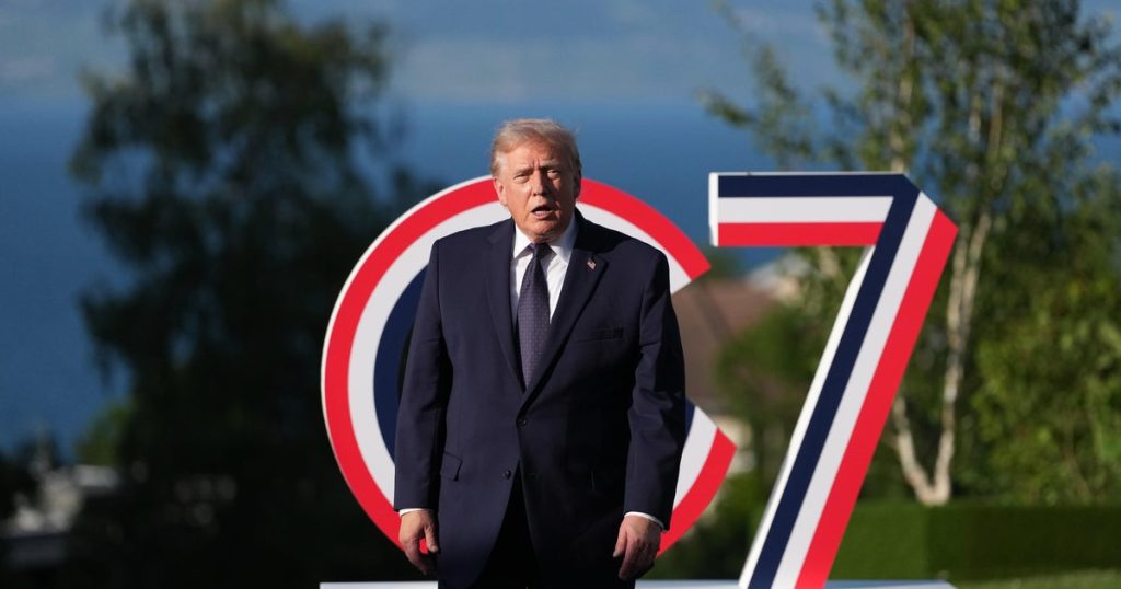 Trump in G7 summit in France as he touts signing of Iran memorandum