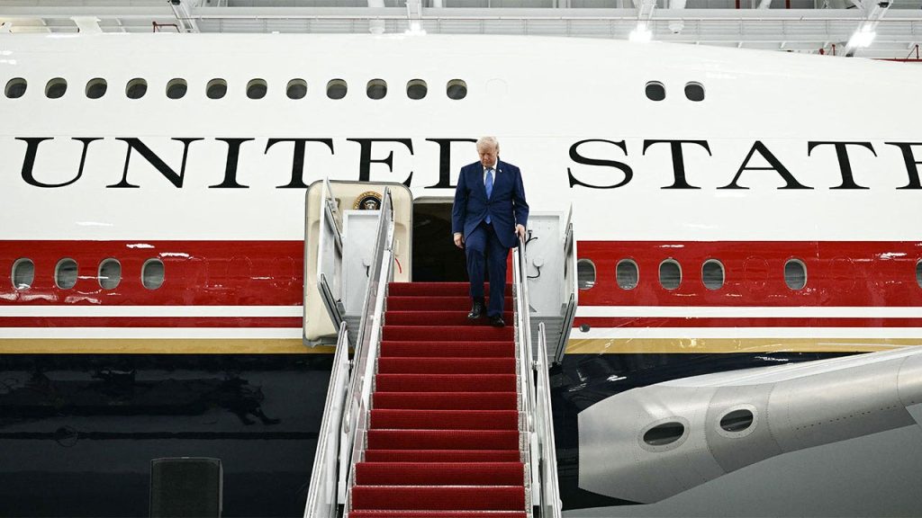 Trump unveils revamped Air Force One with new patriotic paint scheme