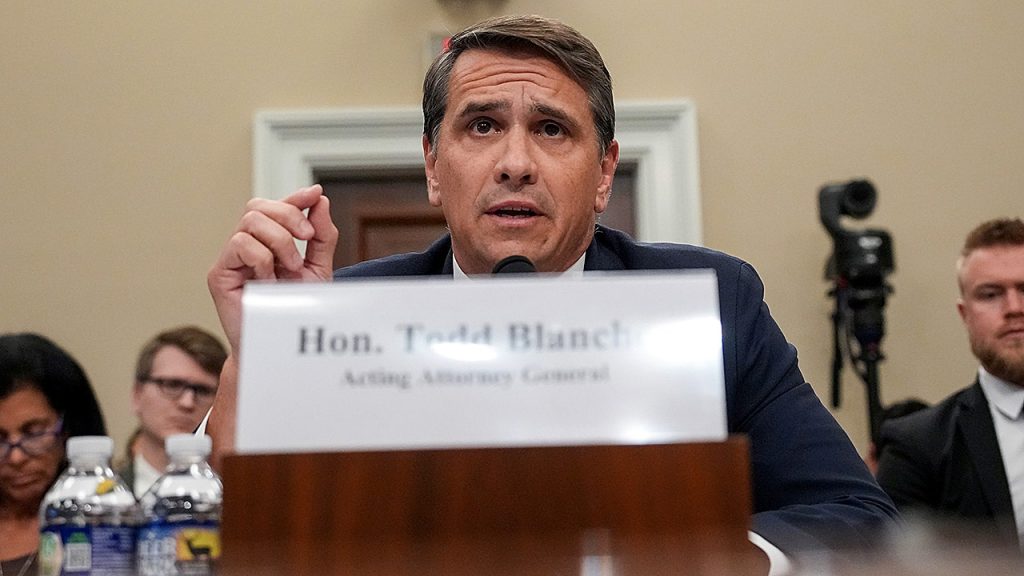 Todd Blanche says DOJ will not move forward with anti-weaponization fund