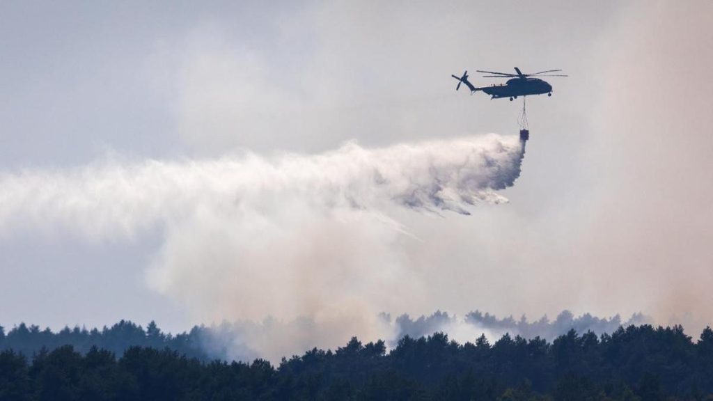 Win fans German wildfire which spreads to 388 hectares