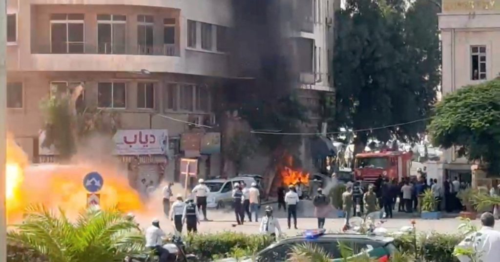 Explosions heard in Syria’s Damascus during French President Macron’s visit | News