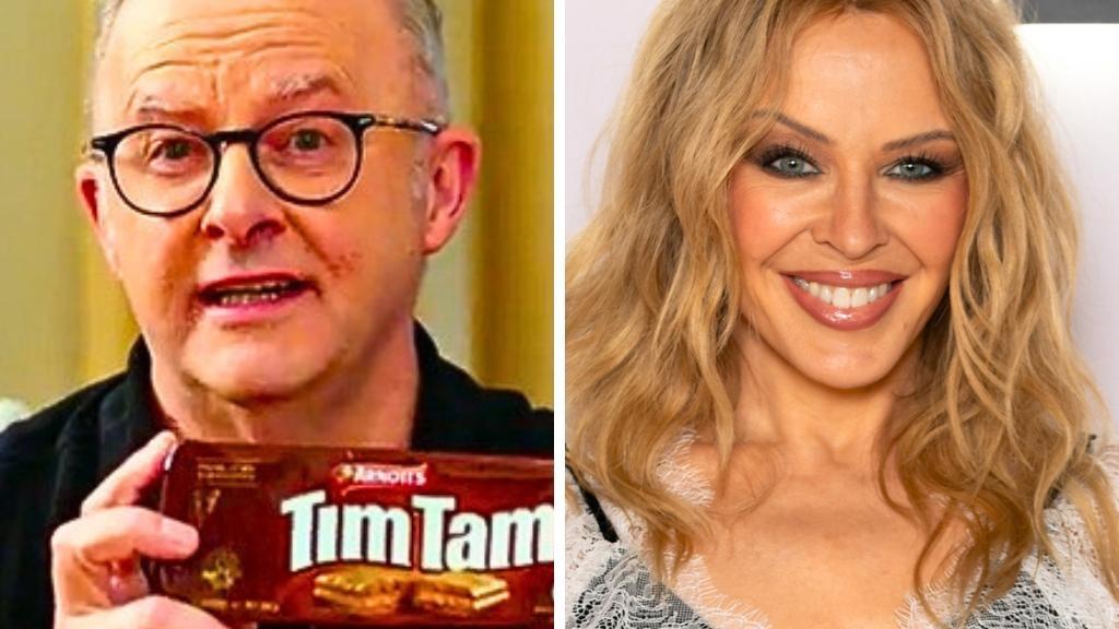 Anthony Albanese apologises for ‘shag’ Kylie Minogue comment on podcast