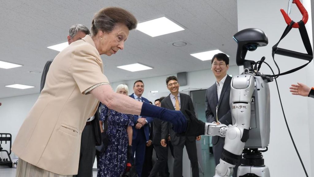 Princess Anne meets humanoid robot in South Korea