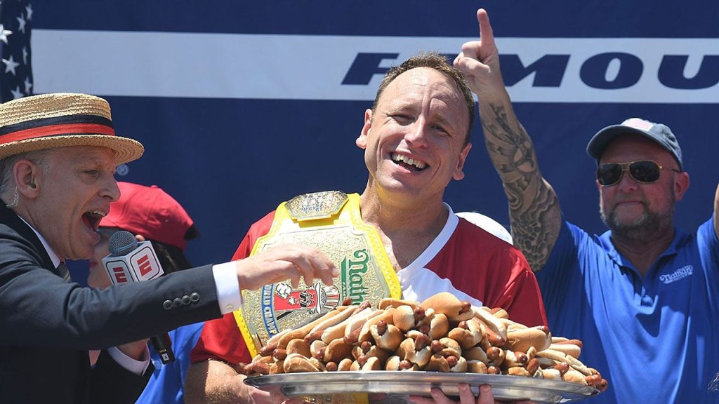 Joey Chestnut wins 18th Nathan’s Hot Dog Eating Contest