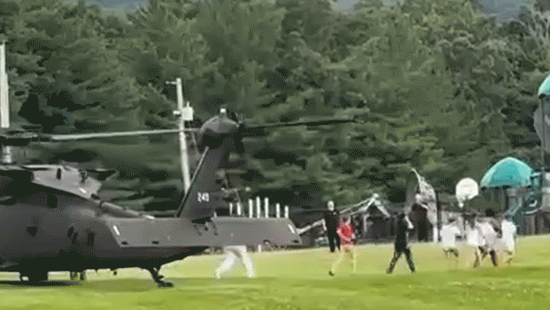 Army National Guard Black Hawk helicopters airlift 202 Missouri campers