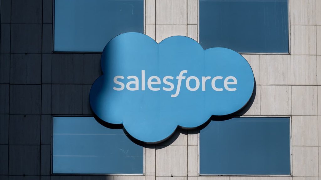 Salesforce stock soars, on track for second-best day ever
