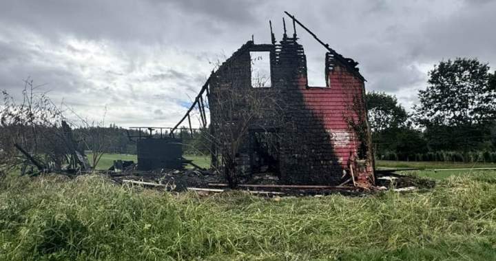 B.C.’s historic Little Red House destroyed by fire