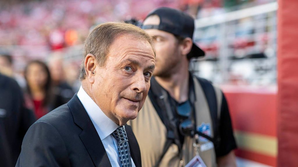Old Al Michaels stumbles through awkward Lake America-Trump jab during Thursday Night Football broadcast