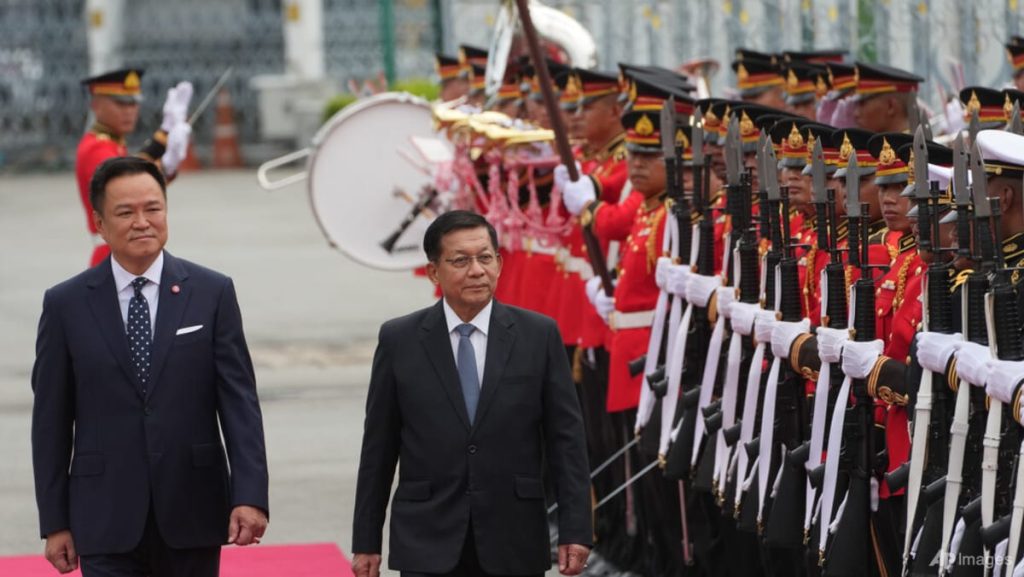 Myanmar ex-military chief on first Thailand trip as civilian leader
