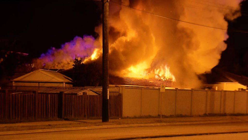 Churchlands fire: Blaze tears through home in Perth’s ritzy western suburb in horror late-night emergency