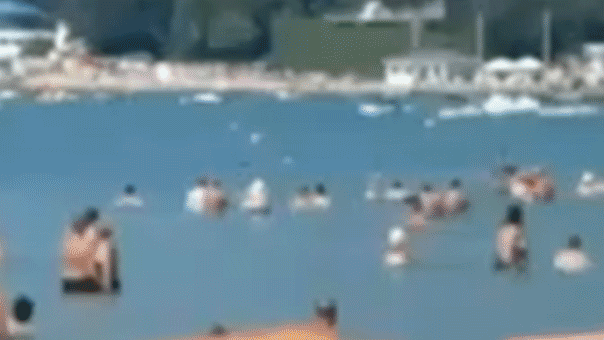 Crowded Russian beach hit in alleged Ukrainian drone attack