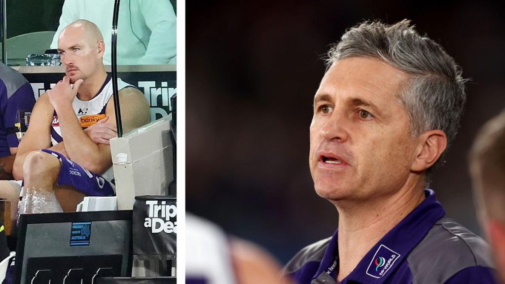 Fremantle Dockers defender Brennan Cox faces race against time to recover from calf injury for AFL finals
