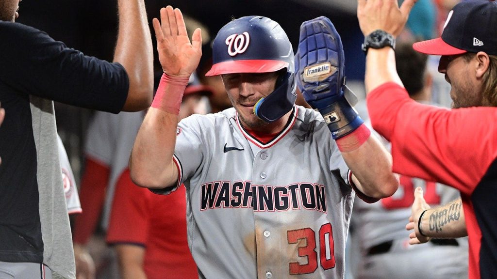 Nationals outfielder does his best Spider-Man impression for one of baseball’s best catches of the year