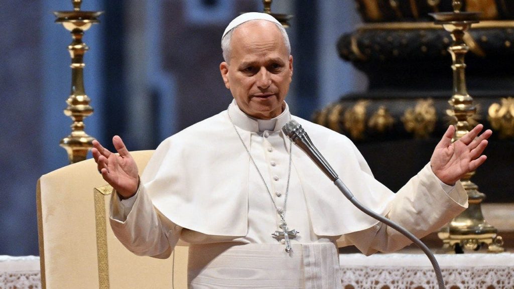The Pope finally receives his own genuine White Sox-branded Pope hat from wild team giveaway