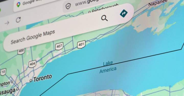 Why some Canadian website maps show ‘Lake America’ instead of Lake Ontario