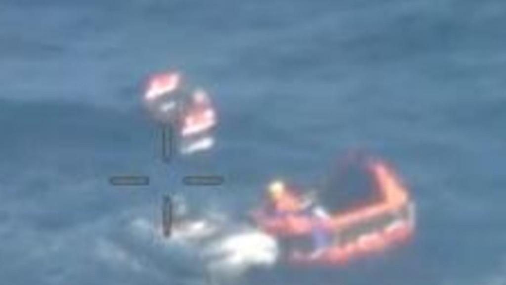 Dramatic moment stranded sailor rescued from sinking boat 1000km off Western Australia’s coast
