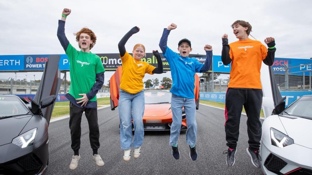 Rev it up for Telethon: Meet the Perth daredevils given thrilling taste of Supercar Sunday