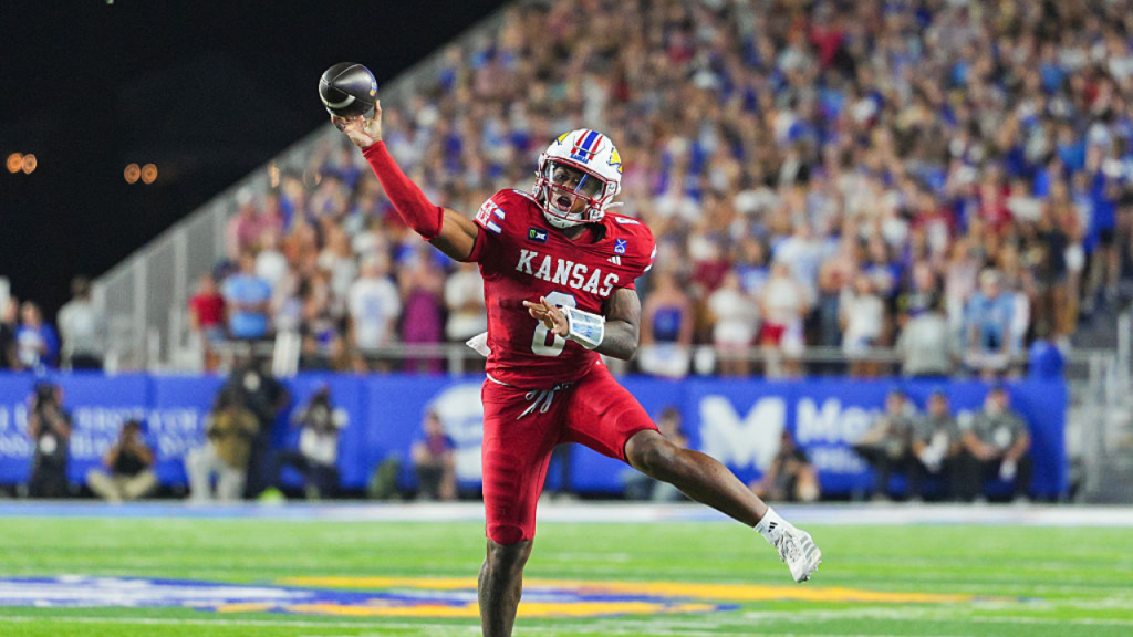 It’s only week two, but Kansas QB Isaiah Marshall might have completed the pass of the year