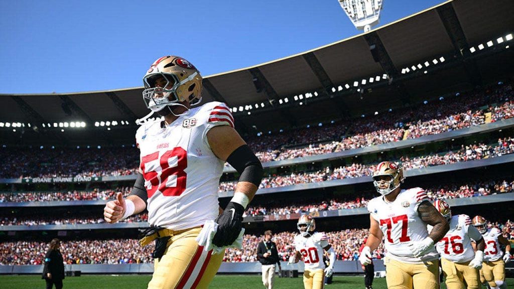 Sold out Melbourne crowd stands for 25th anniversary commemoration of 9/11 at NFL’s first Australia game