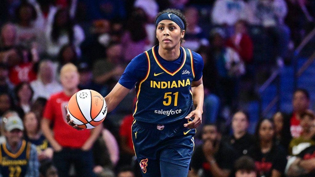 WNBA commentator Sydney Colson physically restrained after going after Fever fan following A’ja Wilson mess