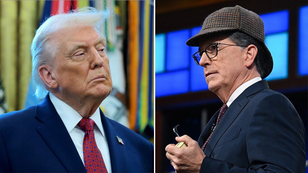 Stephen Colbert dodges Trump question after Emmy win for ‘Late Show’