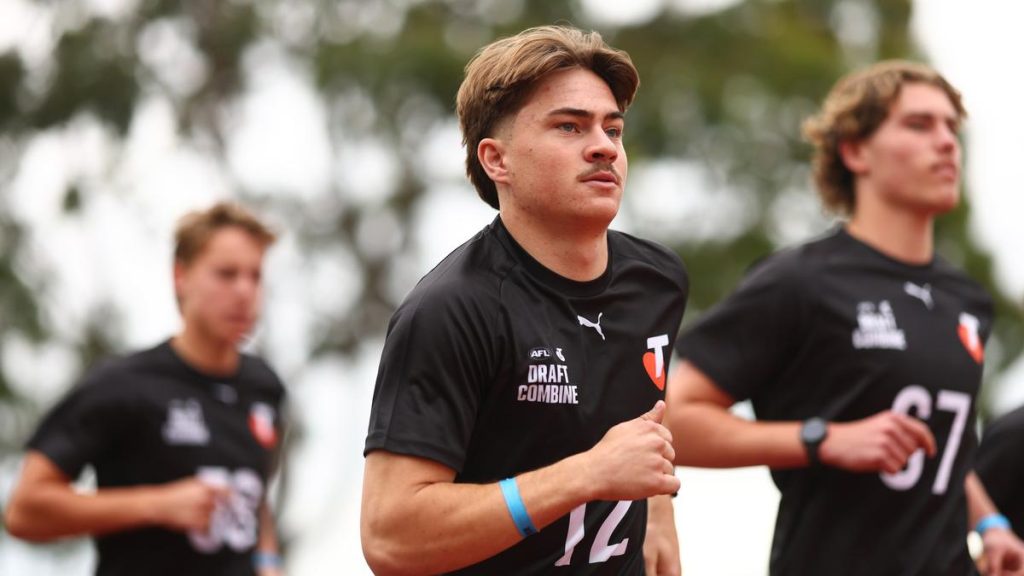 Leo Steed strengthens top 10 AFL draft claims with standout combine results