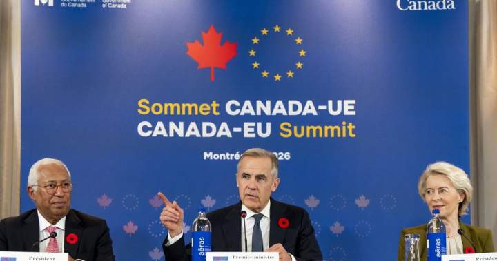 Canada-European Union summit in Montreal concluding with digital trade on agenda