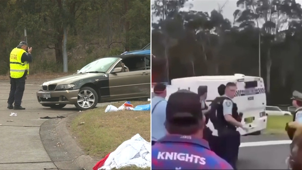 Driver charged after car ploughs into NRL fans in Newcastle
