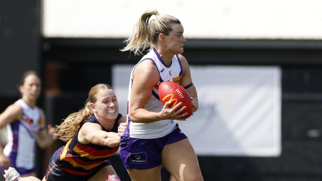 AFLW 2026: Fremantle star Hayley Miller full of pride after becoming first Dockers woman to play 100th game