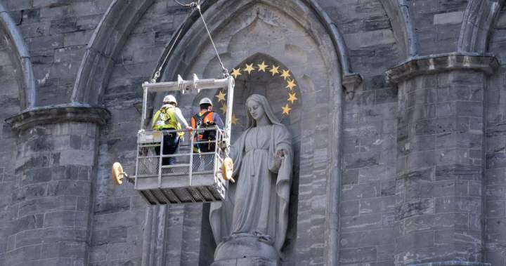 The scaffolding will be removed from the facade of Notre-Dame Basilica in Montreal – Montreal