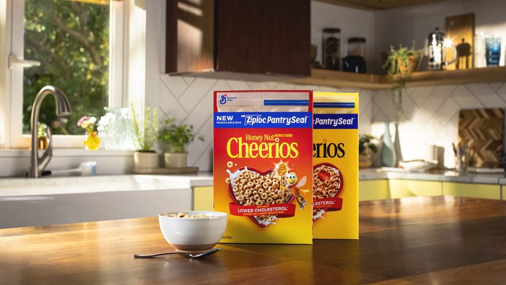 Cheerios launches Ziploc PantrySeal resealable cereal bag at Walmart