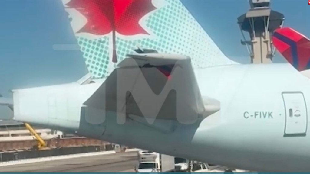 Delta Air Lines jet clips Air Canada plane on LAX tarmac