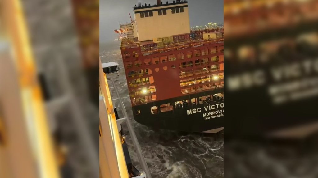 Cruise ship crashes into two container ships during storm | Shipping