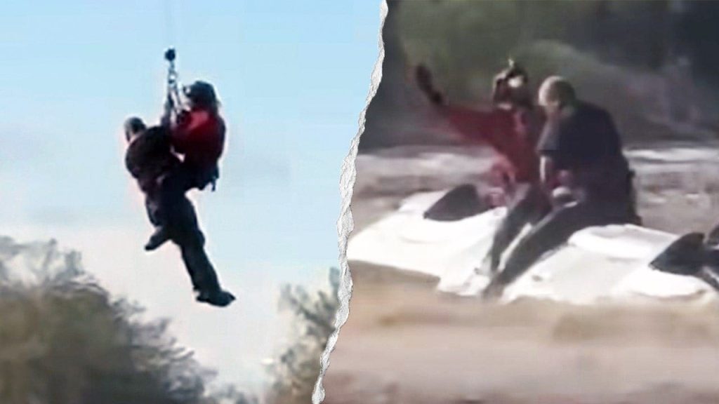 Maricopa County helicopter hoists man to safety in Arizona floods