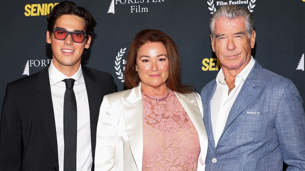 Pierce Brosnan warns son Paris acting is ‘tough’ at ‘Seniors’ premiere