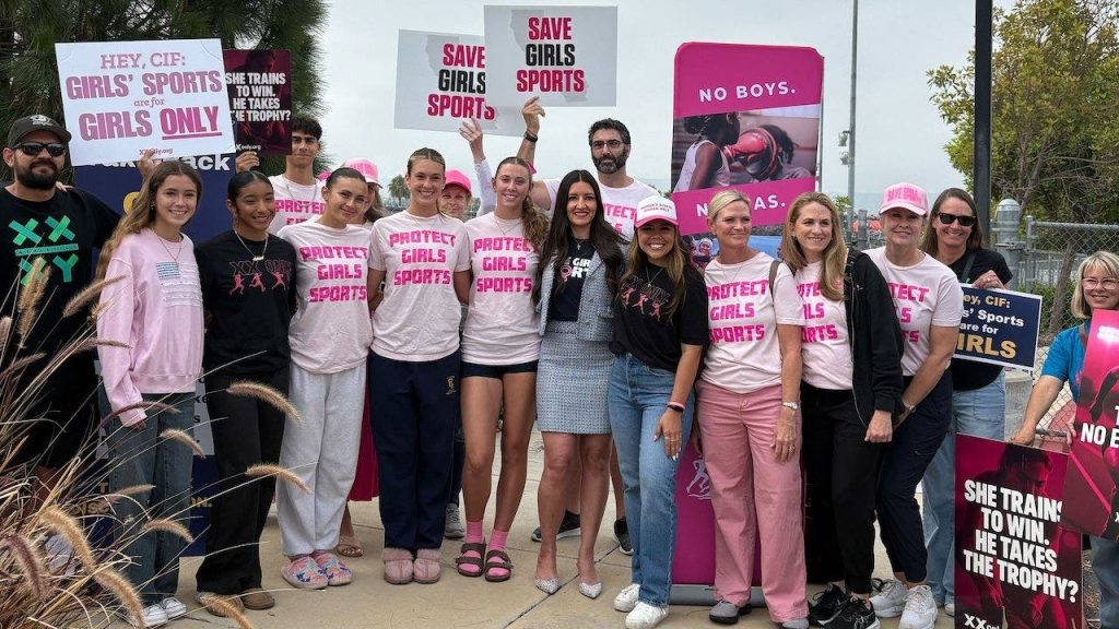 Woman says public was forced to leave California forum over her ‘Save Girls Sports’ shirt